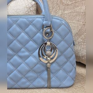 Shiny Silver Interchangeable Purse Charm and Pendant